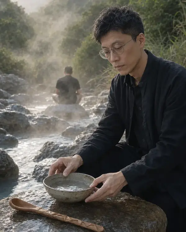 溪岸石地上的備水與器物整備